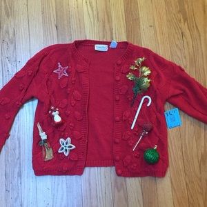 Ugly Christmas sweater! Knit cardigan